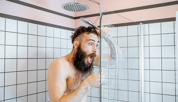 No hot water emergency with cold shower